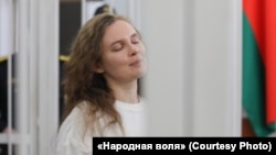 Катерина Андреєва в залі суду, Мінськ, лютий 2021 року