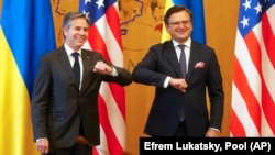 Кулеба с Блинкеном в ходе визита госсекретаря США в Киев, май 2021 года