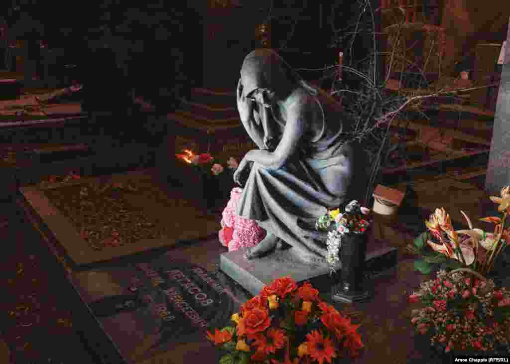 The burial site of Valery Legasov, who led the investigation into the Chernobyl disaster before his suicide in 1988. The plot now reportedly receives more than 100 visits each day, after the broadcast earlier this year of the immensely popular HBO miniseries about the 1986 nuclear disaster.