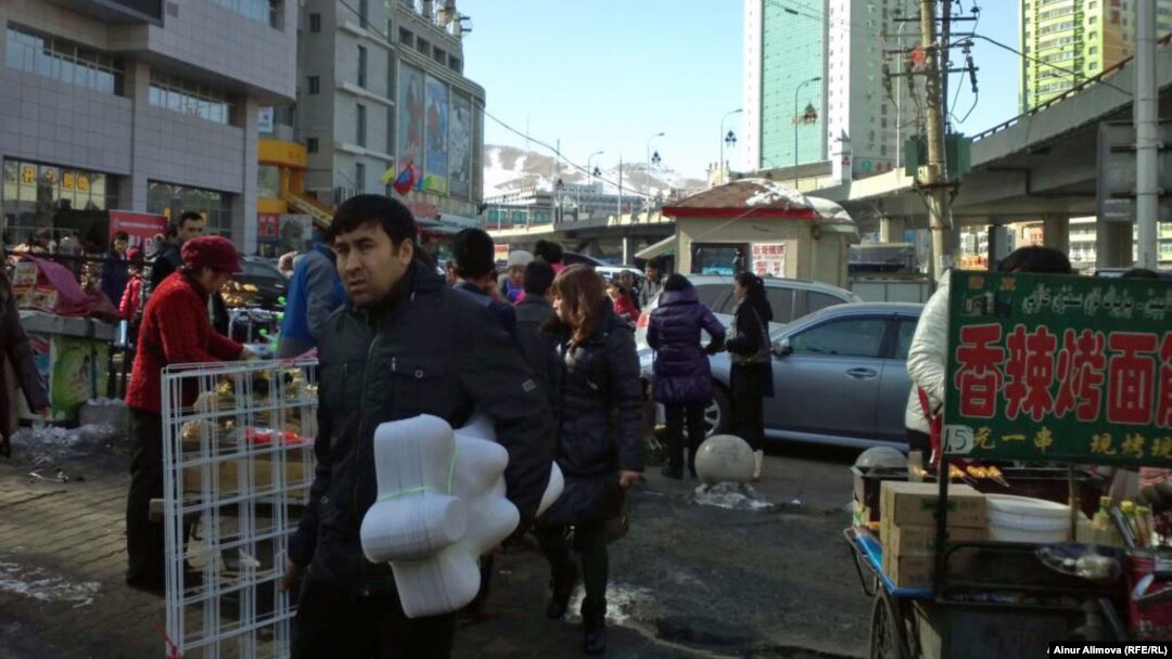 Many Kazakh traders travel across the border to China to buy goods to sell at home in local markets. 