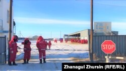 Забастовка работников на месторождении Кокжиде в Актюбинской области. 27 января 2021 года