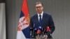 Predsednik Aleksandar Vučić poručio je da oni "koji žele da ruše Srbiju ne mogu da je pobede".