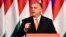 Viktor Orban delivers his annual state-of-the-nation speech in Budapest on February 12. The EU is waging "a holy war, a jihad" under the slogan of the rule of law,  he said.