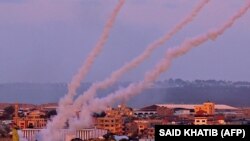 Sudul Fâșiei Gaza: atac palestinian cu rachete împotriva unor ținte din Israel, 17 mai 2021.