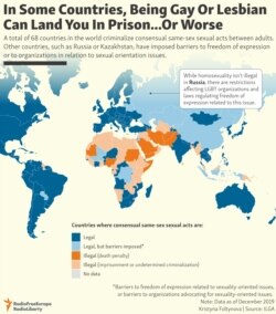 INFOGRAPHIC: In Some Countries, Being Gay Or Lesbian Can Land You In Prison...Or Worse