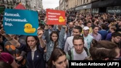 Антыкарупцыйны мітынг у Маскве 12 чэрвеня 2017