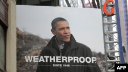 Afiș la New York cu președintele Obama