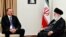 Iran's Supreme Leader Ayatollah Ali Khamenei (right) met with Azerbaijani President Ilham Aliyev in Tehran on March 5. (file photo)