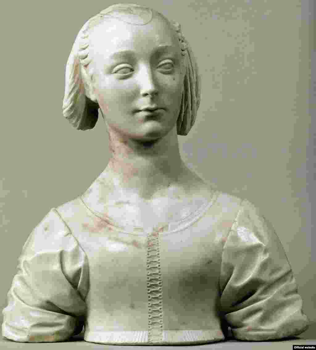 Desiderio da Settignano (atribuit) Bust al unei tinere femei (Marietta Strozzi ?), c 1460 Berlin, National Museums in Berlin, Sculpture Collection © National Museums in Berlin, Jörg P. Anders (photo: Bode Musem press service courtesy) 