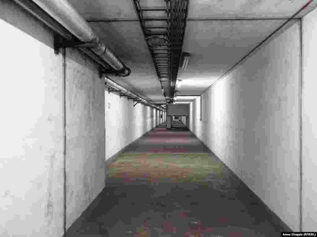 A corridor beneath Prague alongside a public subway station.&nbsp; Before the full-scale Russian invasion of Ukraine, several senior members of the city council&nbsp;were pushing&nbsp;to have Prague&rsquo;s nuclear shelters decommissioned.&nbsp; &nbsp;