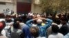 Pakistani protesters gather outside a police station during a demonstration against a Hindu man charged with blasphemy in the town of Hub in the southwestern Balochistan Province in May.