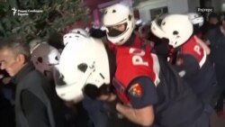 Протести и полициска акција пред уривањето на албанскиот народен театар