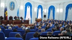 Ion Sturza în Aula Magna a Academiei de Ştiinţe