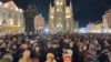 Ispunjen trg u centru Novog Sada tokom protesta na poziv studenata u blokadi, 17. januar 2025.