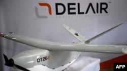 Безпілотник DT26E Delair представлений у цеху заводу безпілотників Delair у Лабежі. Франція, 29 лютого 2024 року 