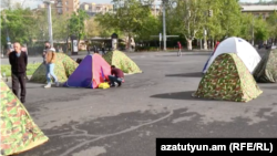 Ýerewandaky çadyr protestleri. 14-nji aprel, 2018 ý.