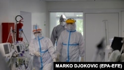 Detalj iz Kliničko-bolničkog centra "Dr Dragiša Mišović" u Beogradu (4. maj 2020)