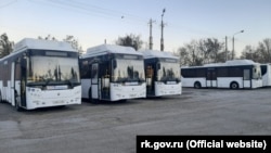 Автобусы из обновленного автопарка Крыму, архивное фото