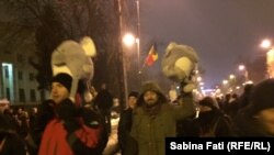 Duminică la protestul antiguvernamental de la București