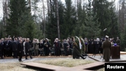 The memorial in the Katyn forest. The Solidarity movemenet is calling for the declassification of all information abouth the Katyn massacre.