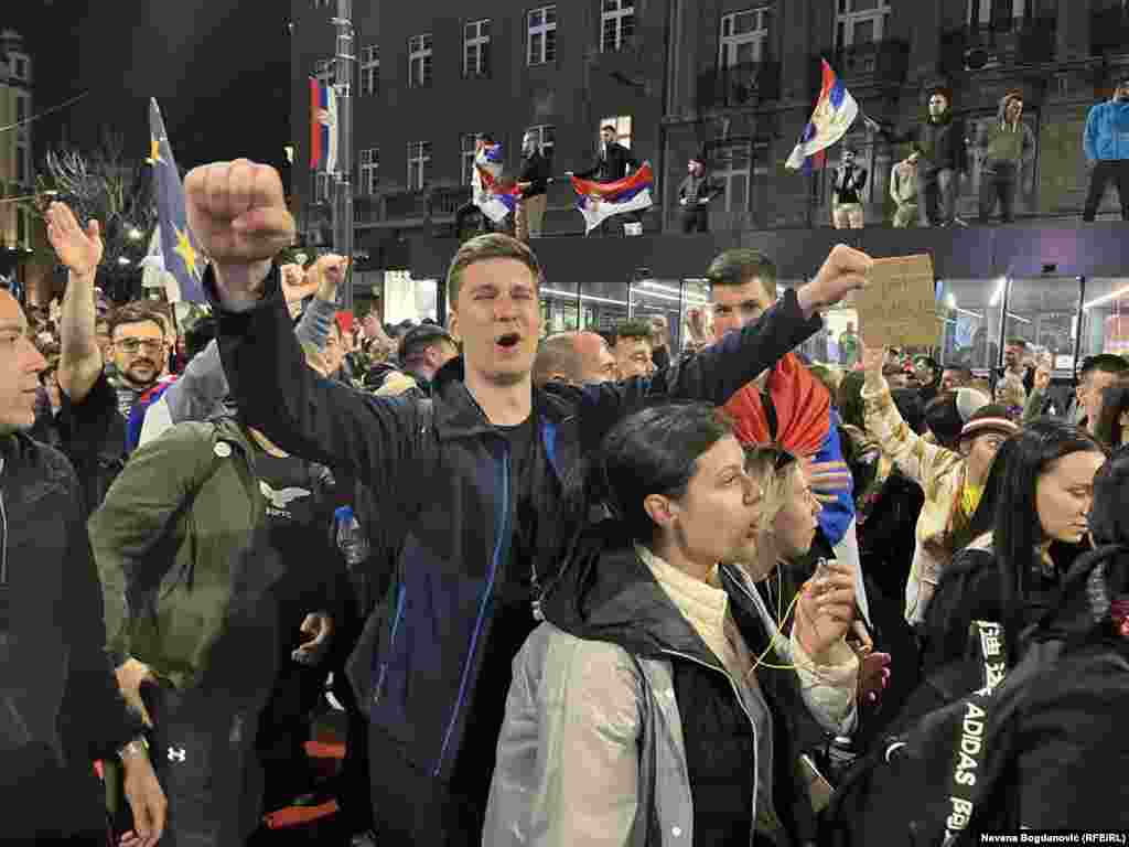 Studenti iz Novog Sada i Suboticce na Terazijama.