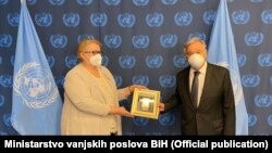 Ministrica vanjskih poslova BiH Bisera Turković i Antonio Gutteres, generalni sekretar UN-a