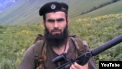 A YouTube screen grab of dissident Chechen commander Khusayn Gakayev