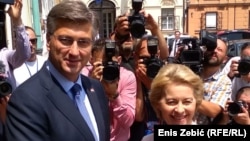 Premijer Andrej Plenković kazao je kako je Hrvatska spremna za predsjedanje EU sljedeće godine (Plenković i van der Leyen u Zagrebu, 30. srpnja 2019)