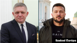 Robert Fico és Volodimir Zelenszkij 