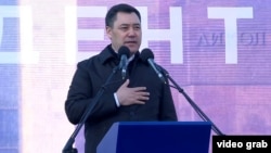 Садыр Жапаров, шайланган президент.