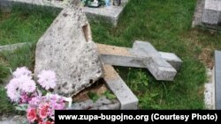 Vandalizam na katoličkom groblju u Sultanovićima, foto: www.zupa-bugojno.org