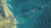 Спутниковый снимок пирса у берегов сектора Газа, 16 мая 2024 года