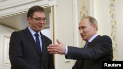 Aleksandar Vučić i Vladimir Putin u Moskvi