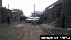 Հայաստան, Գյումրի - Մյասնիկյան փողոցի այն հատվածը, որտեղ տեղի են ունեցել ողբերգական իրադարձությունները, 12-ը հունվարի, 2015թ․