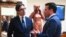 Presidenti i Maqedonisë së Veriut Stevo Pendarovski, kryeministri Zoran Zaev.