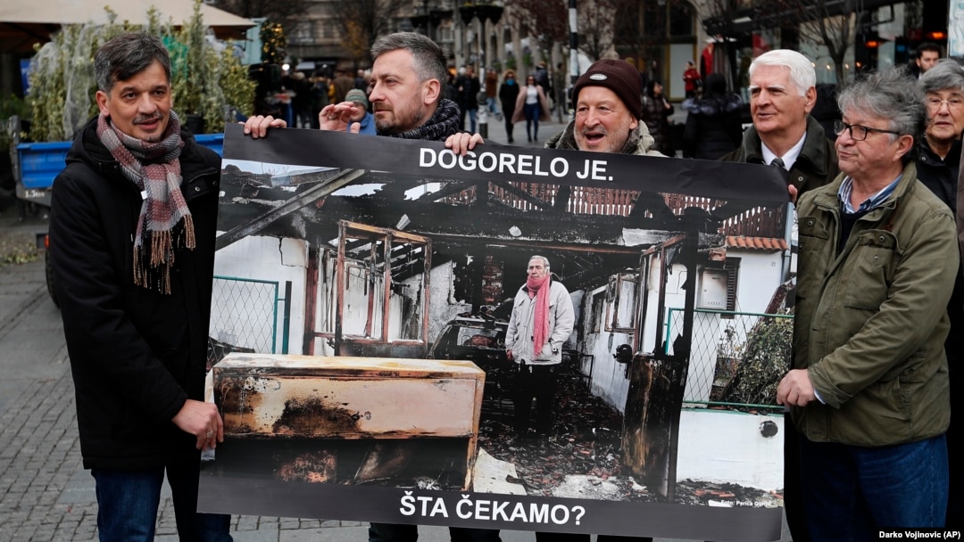 Protest predstavnika medija protiv napada na novinare, Beograd, 12. decembar 2019.