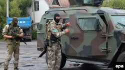 Військові в Мукачеві, 13 липня, 2015 року 