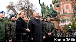 ولادیمیر پوتین در مراسم روز اتحاد ملی در روز چهارشنبه در مسکو 