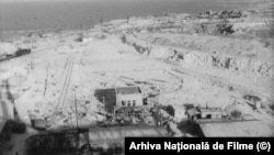 Imagine de la lucrările de la Canalul Dunăre-Marea Neagră, perioada 1950-1952.