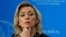 RUSSIA - Russian Foreign Ministry spokeswoman Maria Zakharova listens during the annual news conference of Foreign Minister Sergei Lavrov in Moscow, January 18, 2023. 
