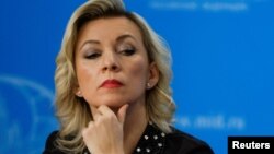 მარია ზახაროვა, რუსეთის საგარეო საქმეთა სამინისტროს წარმომადგენელი.