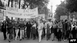 Demonstrație a studenților și muncitorilor la Paris, 29 mai 1968