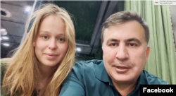 Михаил Саакашвили с новой женой Лизой Ясько