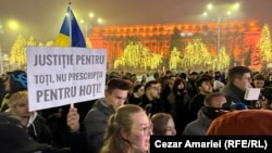 Manifestație de susținere a independenței justiției, decembrie 2025, după publicarea documentarului Recorder privind problemele grave din sistemul judiciar.