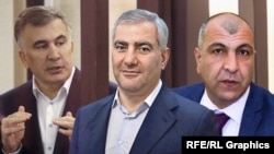 Михаил Саакашвили, Самвел Карапетян и Ваагн Чахалян (коллаж)