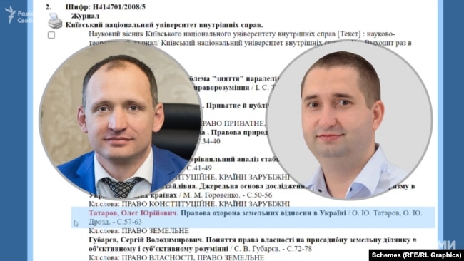 Ще один член комісії Олексій Дрозд писав спільні статті з Олегом Татаровим – одна з них мала назву «Правова охорона земельних відносин в Україні»