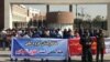 The steel workers called on their employer, the National Iranian Steel Industry Group, to pay their delayed salaries.