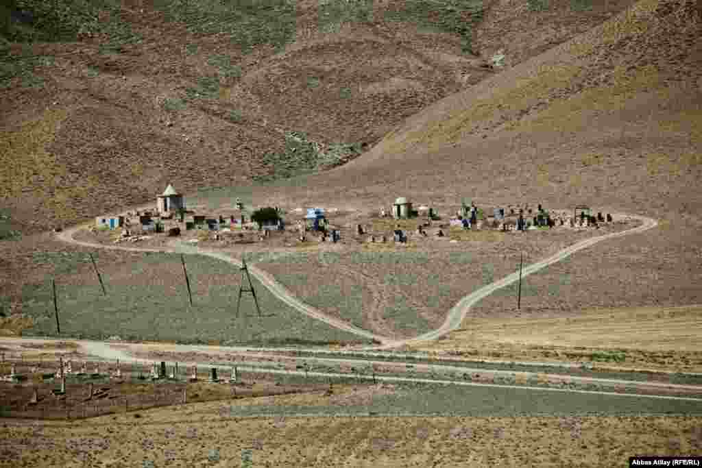 The small rural cemetery in Shikhzairli