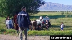 Аңтарылып кеткен "Матиз" машинеси. Видеодон алынган кадр.