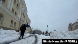 Snijeg na ulicama Banjaluke, 24. decembar 2024.